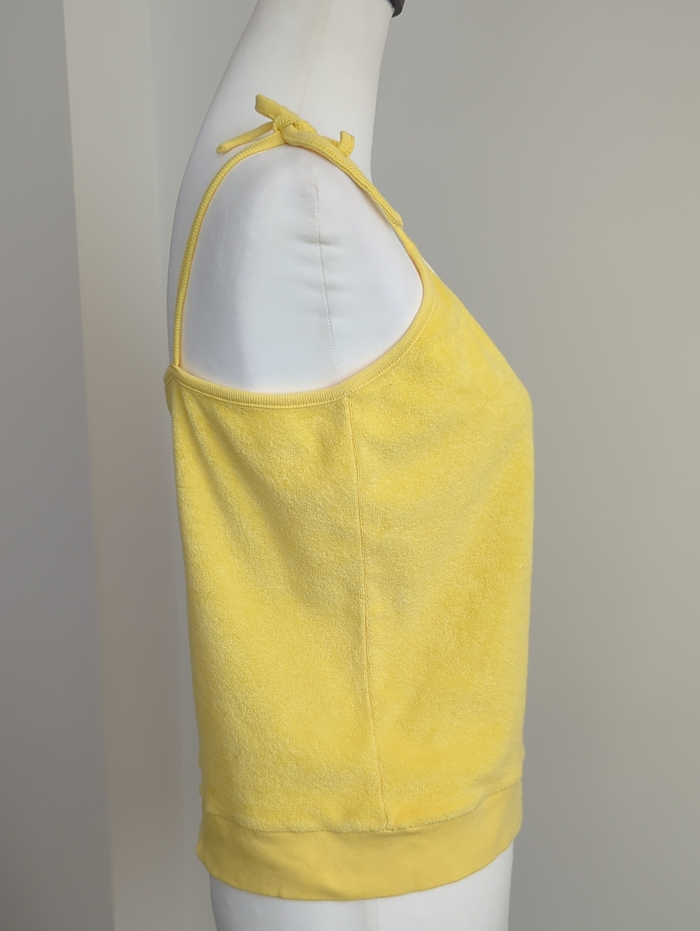 Tommy Girl Hilfiger Canary Yellow Terry Cloth Tie-Shoulder Tank Top - Picture 6 of 8